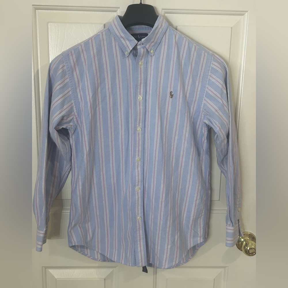 Vintage Ralph Lauren Men’s Size 18 Striped Button Down Shirt - Picture 1 of 7